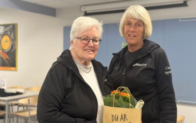 Avtackning av vår kassör Inga-Lena